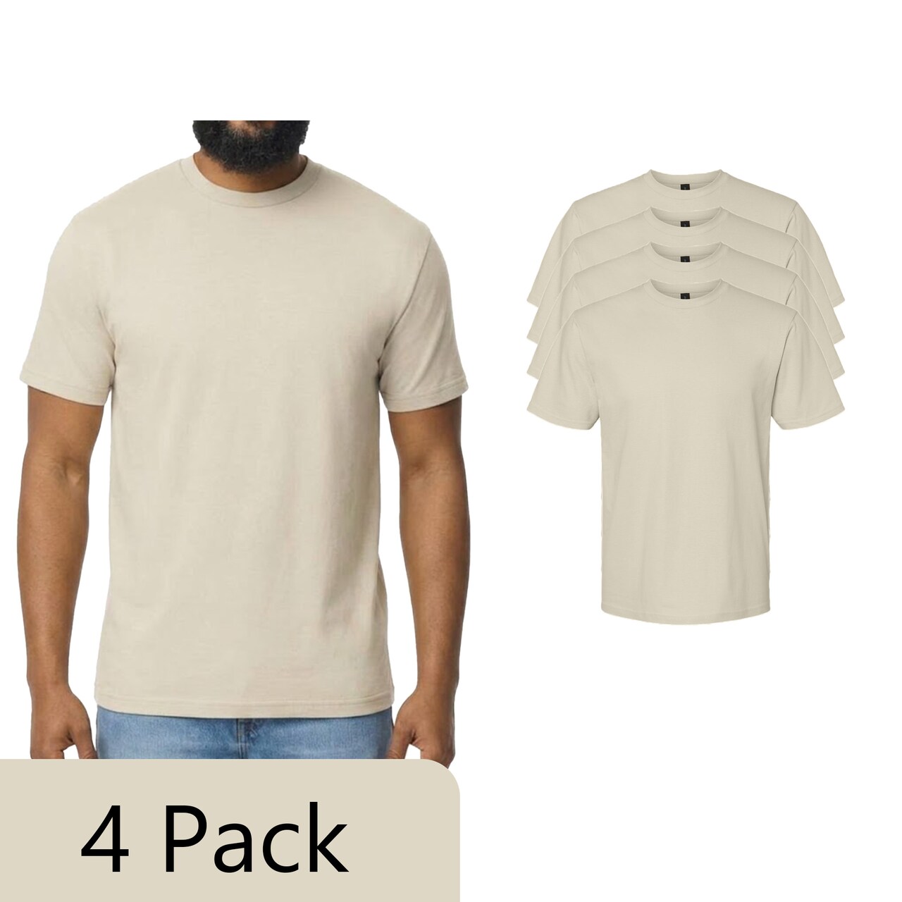 Gildan Unisex Sand Softstyle Midweight Cotton Short Sleeve Arts & Craft T-Shirt